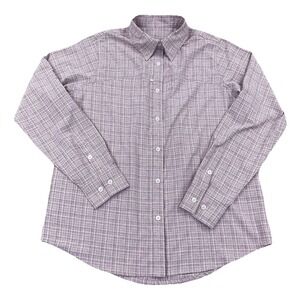 Huk Shirt Women Medium Pink Plaid Button Up Performance Fishing Ladies Top